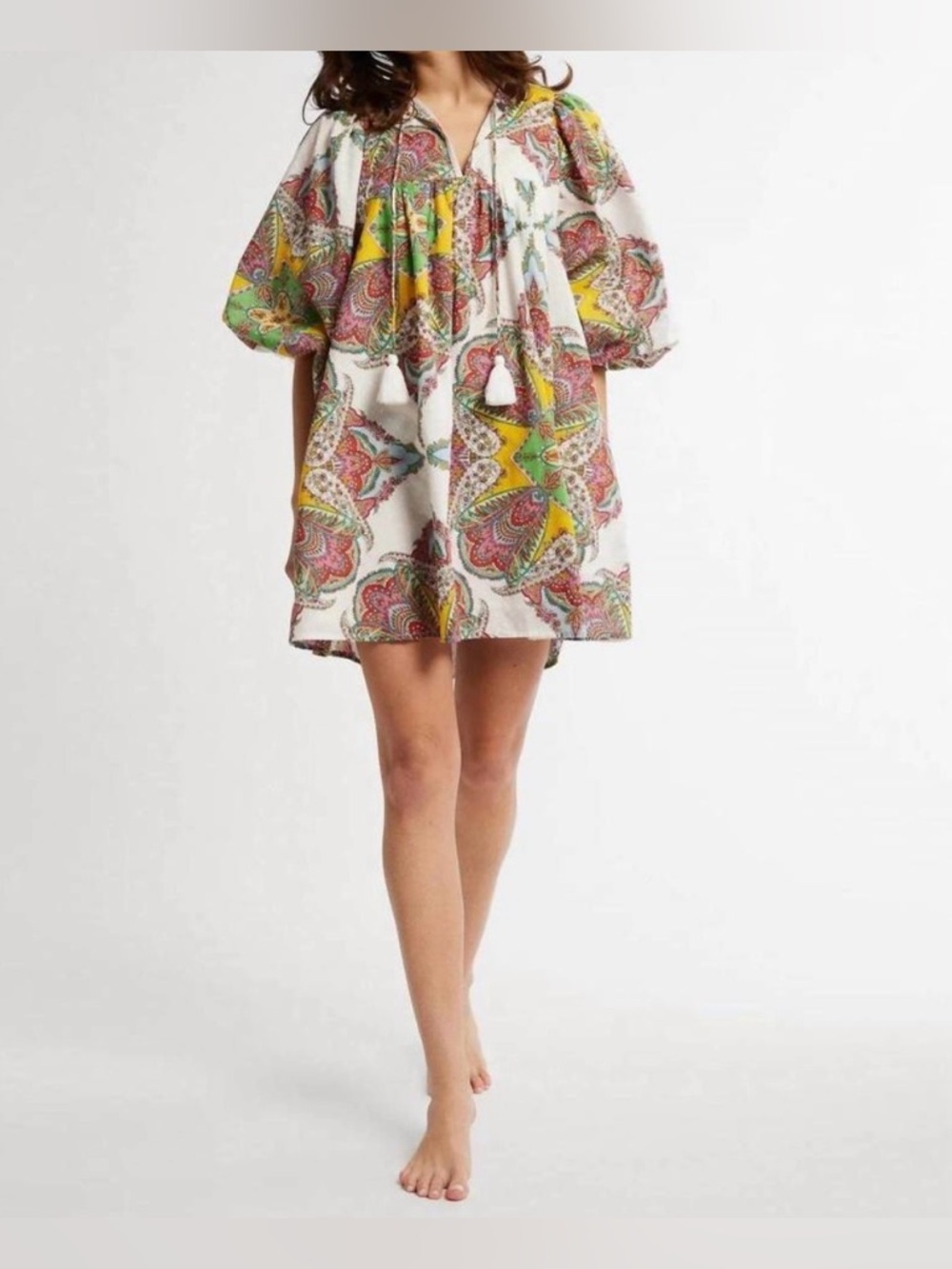 Mille Boho Style Daisy Dress in Kaleidoscope Print